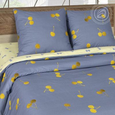 Комплект постельного белья Поплин 914 Евро спальный рис. Золотая вишня АртПостель в Донецке ДНР