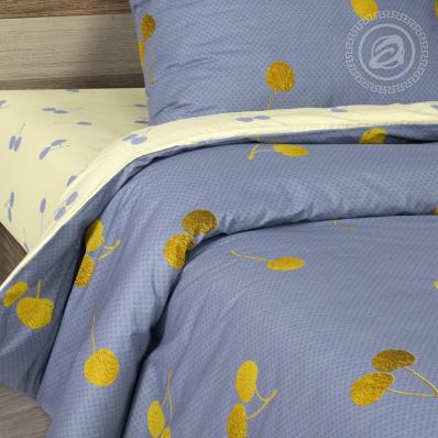 Комплект постельного белья Поплин 914 Евро спальный рис. Золотая вишня АртПостель в Донецке ДНР