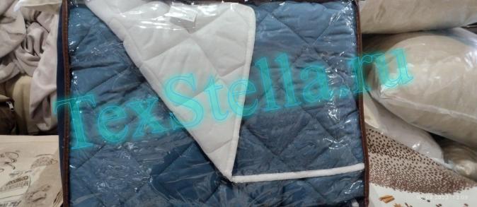 Одеяло MICROFIBRE лето 140х210 облегченное белое-синее