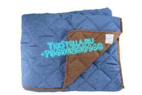 Одеяло "MICROFIBRE " облегченное коричневый-синий